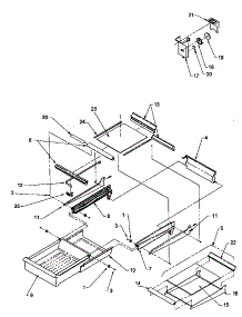 04 - Cabinet Shelving parts for Amana Refrigerator TY21S4W / P1195609W W from AppliancePartsPros.com