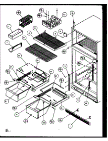 03 - Cabinet Shelving parts for Amana Refrigerator TZ18RW / P1158401W W from AppliancePartsPros.com
