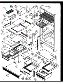 04 - Cabinet Shelving (White parts for Amana Refrigerator TZ19QE / P1111410W E from AppliancePartsPros.com