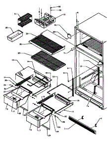 03 - Cabinet Shelving parts for Amana Refrigerator TZ19R3E / P1181906W E from AppliancePartsPros.com