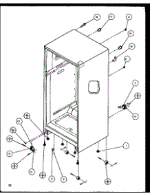 02 - Cabinet Bottom And Back parts for Amana Refrigerator TZ21QG / P1111709W G from AppliancePartsPros.com