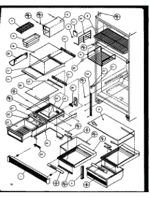 03 - Cabinet Shelving (White parts for Amana Refrigerator TZ21QG / P1111709W G from AppliancePartsPros.com