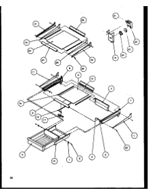 04 - Cabinet Shelving parts for Amana Refrigerator TZ22RE / P1157703W E from AppliancePartsPros.com