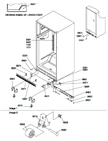 07 - Ladders, Lower Cabinet And Rollers parts for Amana Refrigerator TZI18V2L / P1319002W L from AppliancePartsPros.com