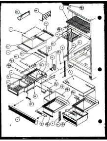 03 - Cabinet Shelving parts for Amana Refrigerator TZI21Q2W / P1111714W W from AppliancePartsPros.com