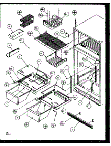 03 - Cabinet Shelving parts for Amana Refrigerator TZI22RE / P1168003W E from AppliancePartsPros.com