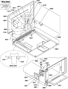 05 - Stirrer / Light parts for Amana Microwave U1600I / P1194306M from AppliancePartsPros.com