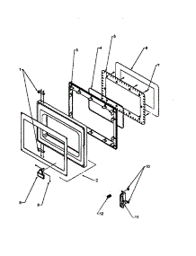 04 - Door Assy parts for Amana Microwave U1600S / P4020008202 from AppliancePartsPros.com