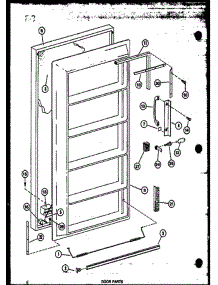 02 - Door Parts parts for Amana Freezer U-23C-A / P6034583W A from AppliancePartsPros.com