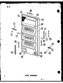 02 - Door Assy parts for Amana Freezer U23C-A / P6034573W A from AppliancePartsPros.com