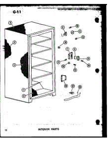 04 - Interior Parts parts for Amana Freezer U23C-L / P6034573W L from AppliancePartsPros.com