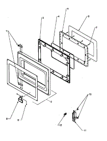 04 - Door Assy parts for Amana Microwave U3100I / P4020004501 from AppliancePartsPros.com