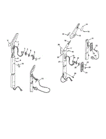 04 - Handle parts for Hoover Vacuum U3313--- from AppliancePartsPros.com