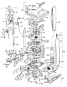 04 - Motor, Handle, Mainbody, Outerbag, Hood parts for Hoover Vacuum U4131--- from AppliancePartsPros.com