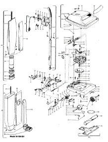 03 - Handle, Mainbody, Outerbag, Hood parts for Hoover Vacuum U4337--- from AppliancePartsPros.com