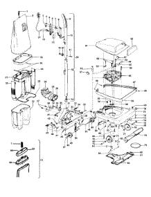 03 - Handle, Mainbody, Dirtcup, Outerbag parts for Hoover Vacuum U4353--- from AppliancePartsPros.com