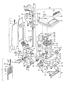 03 - Handle, Mainbody, Outerbag, Hood parts for Hoover Vacuum U4361030 from AppliancePartsPros.com