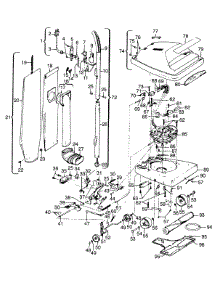 03 - Handle, Mainbody, Outerbag, Hood parts for Hoover Vacuum U4395--- from AppliancePartsPros.com