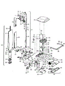 03 - Handle, Mainbody, Hood parts for Hoover Vacuum U4417--- from AppliancePartsPros.com