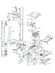 02 - Handle, Mainbody, Baghousing, Hood parts for Hoover Vacuum U4427 from AppliancePartsPros.com