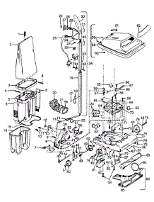 03 - Handle, Mainbody, Dirtcup, Outerbag parts for Hoover Vacuum U4443--- from AppliancePartsPros.com