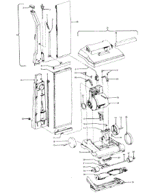 04 - Motor, Handle, Mainbody, Outerbag, Hood parts for Hoover Vacuum U4457 from AppliancePartsPros.com