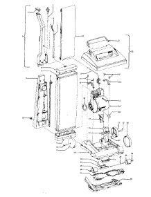 03 - Handle, Mainbody, Outerbag, Hood parts for Hoover Vacuum U4511--- from AppliancePartsPros.com
