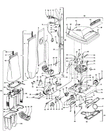 03 - Handle, Mainbody, Dirtcup, Outerbag parts for Hoover Vacuum U4517--- from AppliancePartsPros.com