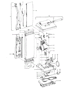 03 - Handle, Mainbody, Outerbag, Hood parts for Hoover Vacuum U4601900 from AppliancePartsPros.com