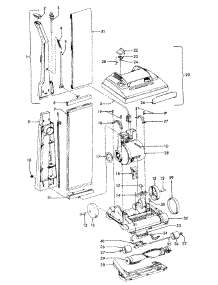 04 - Motor, Handle, Mainbody, Outerbag, Hood parts for Hoover Vacuum U4657--- from AppliancePartsPros.com