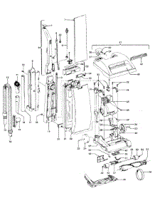 02 - Mainbody, Handle, Outerbag parts for Hoover Vacuum U5053910 from AppliancePartsPros.com