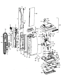 02 - Mainbody, Handle, Outerbag parts for Hoover Vacuum U5071930 from AppliancePartsPros.com
