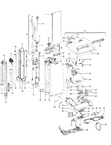 02 - Mainbody, Handle, Outerbag parts for Hoover Vacuum U5079910 from AppliancePartsPros.com