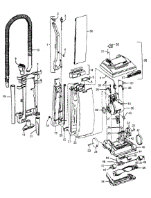 02 - Mainbody, Handle, Outerbag parts for Hoover Vacuum U5096930 from AppliancePartsPros.com