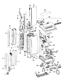 02 - Mainbody, Handle, Outerbag parts for Hoover Vacuum U5109920 from AppliancePartsPros.com