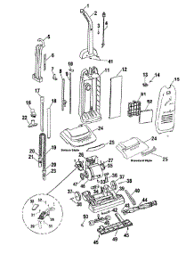 03 - Motor, Handle, Hose, Mainbody parts for Hoover Vacuum U5134911 from AppliancePartsPros.com