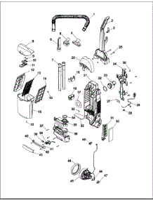 02 - Handle And Upper Body parts for Hoover Vacuum U5155900 from AppliancePartsPros.com