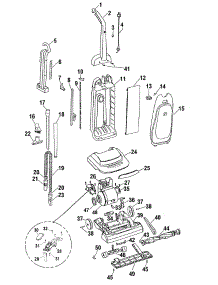 02 - Mainbody, Handle, Outerbag parts for Hoover Vacuum U5168900 from AppliancePartsPros.com
