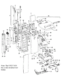 02 - Mainbody, Handle, Outerbag parts for Hoover Vacuum U5235930 from AppliancePartsPros.com