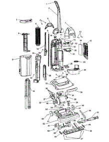 02 - Handle, Mainbody, Dirtcup, Hood parts for Hoover Vacuum U5294940 from AppliancePartsPros.com