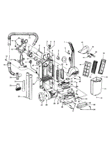 02 - Motor, Handle, Hose, Outerbag parts for Hoover Vacuum U5361900 from AppliancePartsPros.com