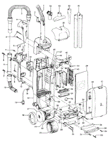 02 - Motor, Handle, Hose, Baghousing parts for Hoover Vacuum U5435906 from AppliancePartsPros.com