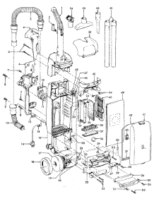 02 - Motor, Handle, Hose, Baghousing parts for Hoover Vacuum U5446980 from AppliancePartsPros.com