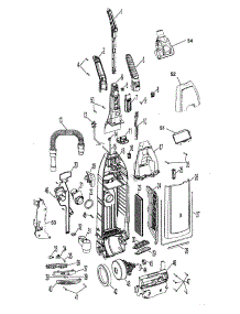 02 - Motor, Handle, Hose, Baghousing parts for Hoover Vacuum U6432900 from AppliancePartsPros.com