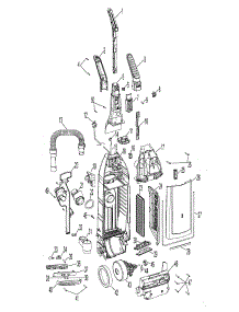 02 - Motor, Handle, Hose, Baghousing parts for Hoover Vacuum U6441940 from AppliancePartsPros.com