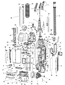 02 - Motor, Handle, Hose, Baghousing parts for Hoover Vacuum U6617960 from AppliancePartsPros.com