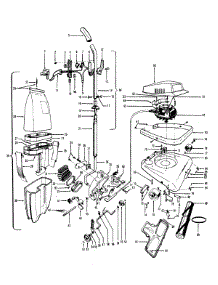 03 - Handle, Mainbody, Outerbag, Hood parts for Hoover Vacuum U7063--- from AppliancePartsPros.com