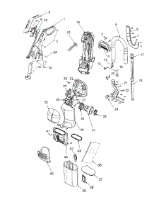 02 - Handle, Mainbody parts for Hoover Vacuum U8125900 from AppliancePartsPros.com