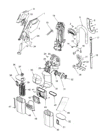 02 - Motor, Turbinehandtool, Handle parts for Hoover Vacuum U8145900 from AppliancePartsPros.com