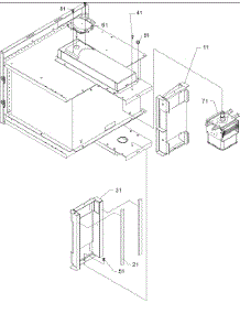 05 - Magnetron / Stirrer Motor parts for Amana Microwave UC1000VP / P1304421M from AppliancePartsPros.com